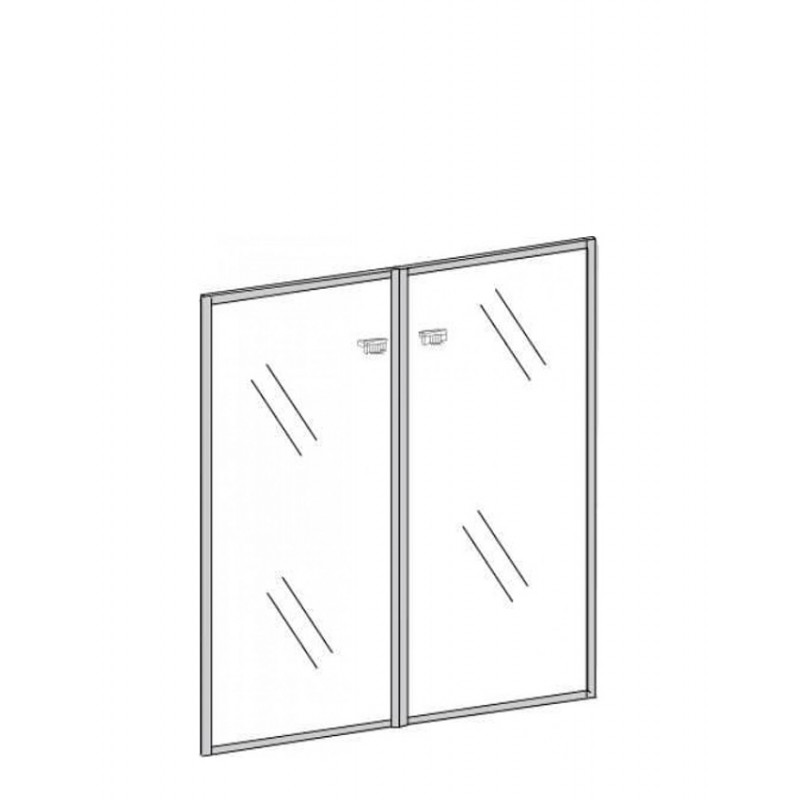 Двери стеклянные П-802